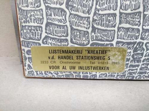 Vintage! Dutch Wooden Framed Hand Embroidery - Parable Of The 10 Virgins