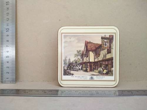 Vintage! Pimpernel Set Of Six Old English Inns Cork Coasters