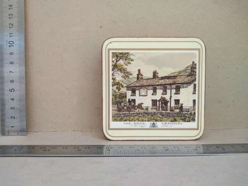 Vintage! Pimpernel Set Of Six Old English Inns Cork Coasters