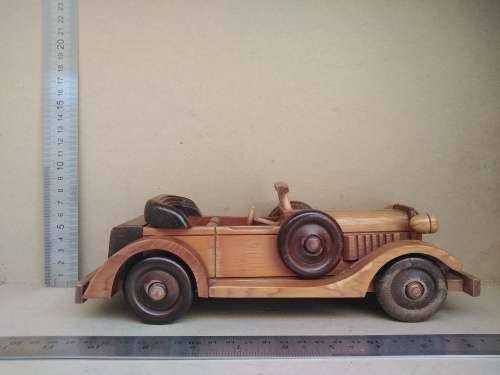Vintage! Model J Style Convertible - Wooden Model Car.