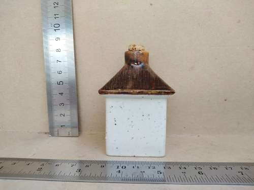 Vintage! EMPTY BALI MOON LIQUEUR BOTTLE For Garuda Airways, 50ml - Pagoda / Hut Shaped