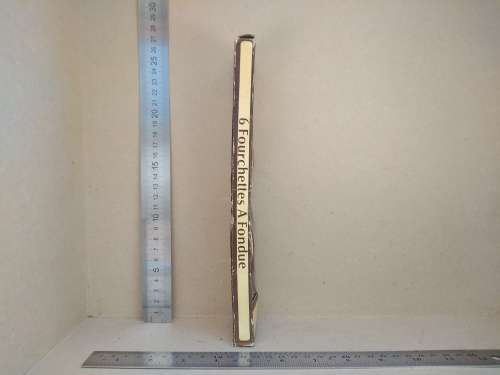 Vintage! Wood Handle - Set Of 6 Fondue Forks - In Original Box