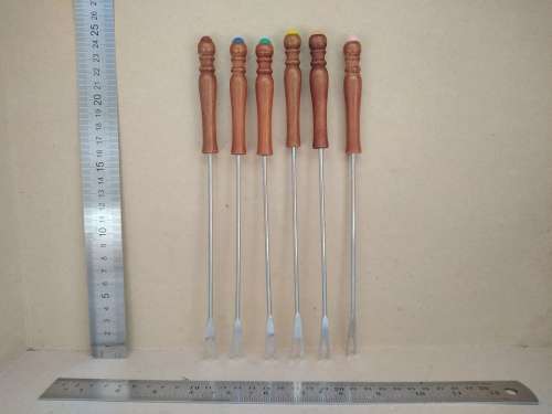 Vintage! Wood Handle - Set Of 6 Fondue Forks - In Original Box