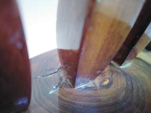Vintage! Mid Century Live Edge Wood Slab - Pen Holder - Desk Accessory