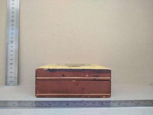 Vintage! Italian - Medieval Heraldic Coat Of Arms - Leather Bound Wooden Trinket Box