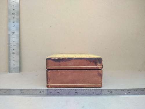 Vintage! Italian - Medieval Heraldic Coat Of Arms - Leather Bound Wooden Trinket Box