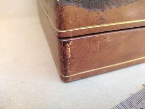 Vintage! Italian - Medieval Heraldic Coat Of Arms - Leather Bound Wooden Trinket Box