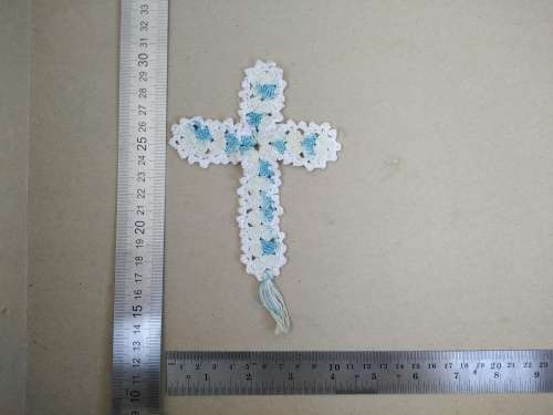 Hand-Made, Crochet - God`s Eye Pattern Cross Bookmark