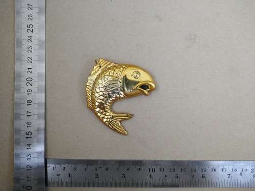 Feng Shui - Gold Plastic Carp Fish Hanging Pendant Only