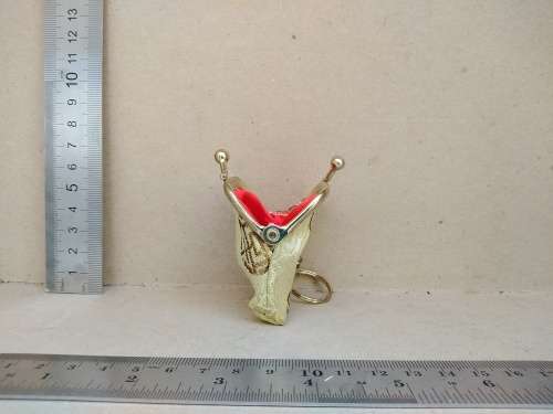 Vintage Feng Shui - Chinese Silk Ball Clasp Mini Coin Purse Keyring