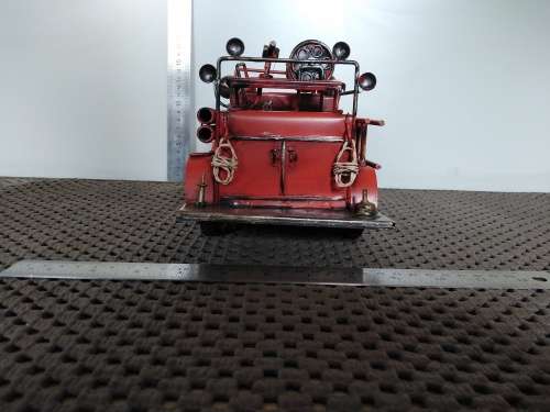 Vintage-Style Large Tin Metal Model Retro American Fire Truck