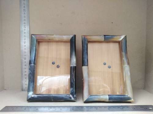 Vintage! Pair Of Horn Photo Frames