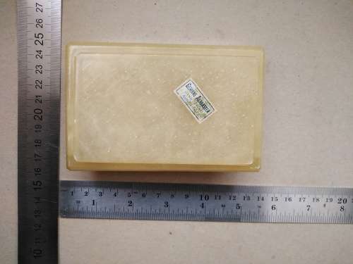 Vintage! Hand Made in Italy - Genuine Alabaster Marble - Rectangular Floral Trinket Box