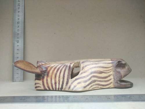 African! Hand-Carved Wooden Zebra Mask