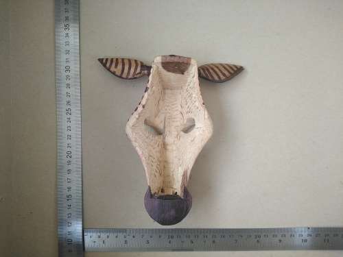 African! Hand-Carved Wooden Zebra Mask