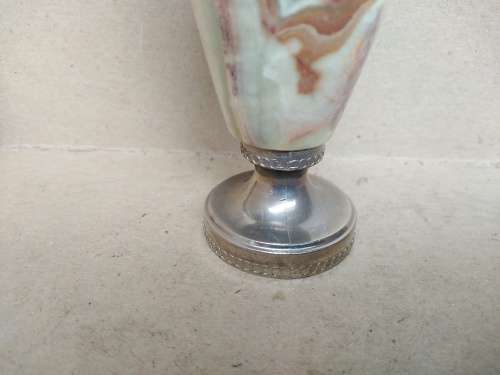 Vintage! Pair Of Greek Onyx/Marble Miniature Decorative Urns