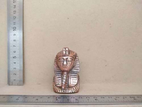 Vintage! Solid Bronze Metal Sculpture Egyptian King Tut Bust