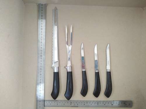 Vintage! Original Ginsu Carving Set Plus 3 Steak Knives