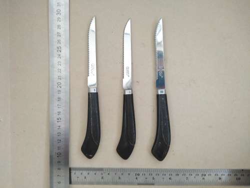 Vintage! Original Ginsu Carving Set Plus 3 Steak Knives