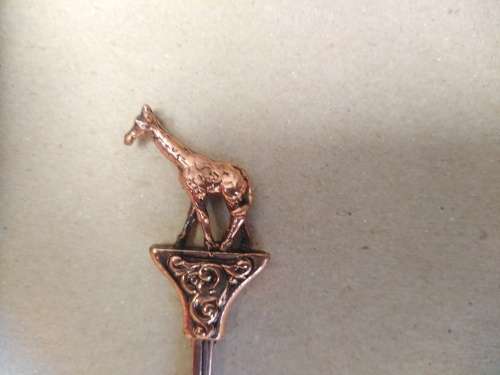 Vintage! Collector Spoon - Miguel South Africa - Copper -  Giraffe