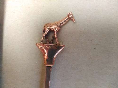Vintage! Collector Spoon - Miguel South Africa - Copper -  Giraffe