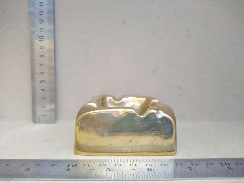 Vintage! Heavy Solid Brass Rectangular Ashtray