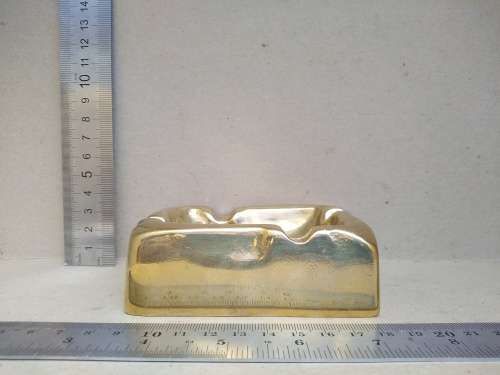 Vintage! Heavy Solid Brass Rectangular Ashtray