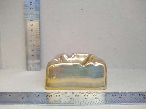Vintage! Heavy Solid Brass Rectangular Ashtray