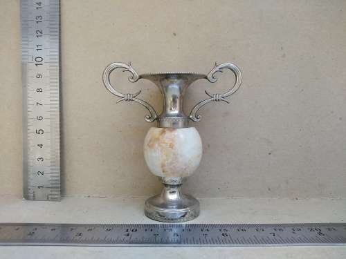 Vintage! Small Greek Onyx / Marble Miniature Decorative Urn