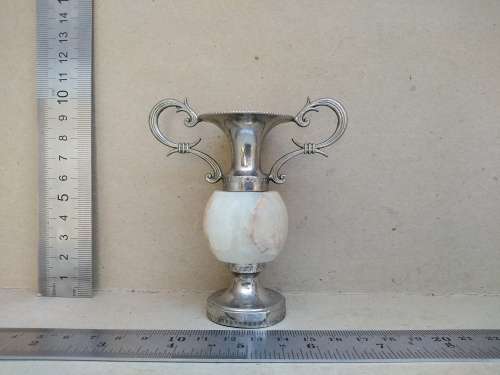 Vintage! Small Greek Onyx / Marble Miniature Decorative Urn