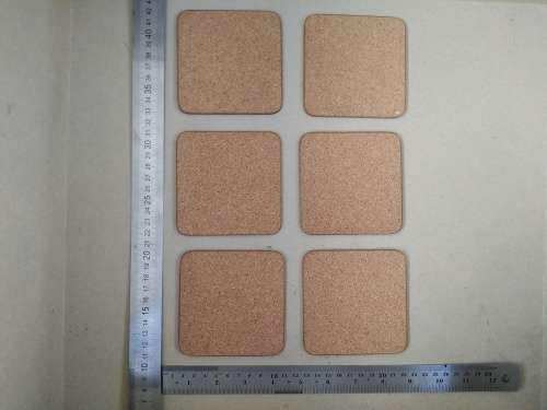Vintage! N Wiles- Flowers - Set Of Six Coasters With Cork Backing