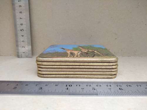 Animals Of Africa - Set Of Six Coasters With Cork Backing