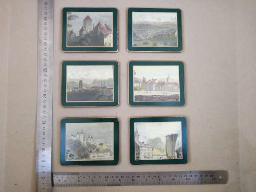 Vintage!  - Lady Clare Coasters, Pallas Tapestry, Set Of 6, Made In England