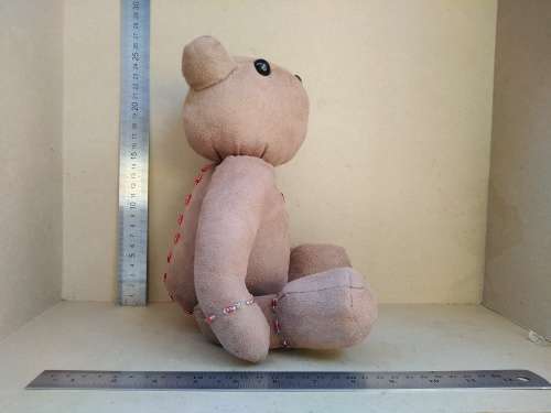 Vintage! Hand Sewn Suede Teddy Bear