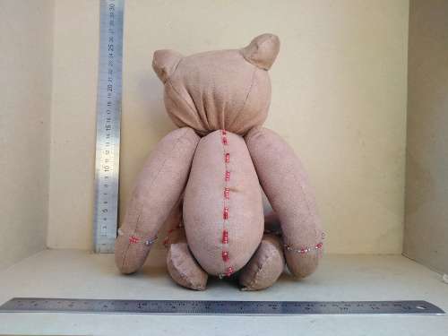 Vintage! Hand Sewn Suede Teddy Bear