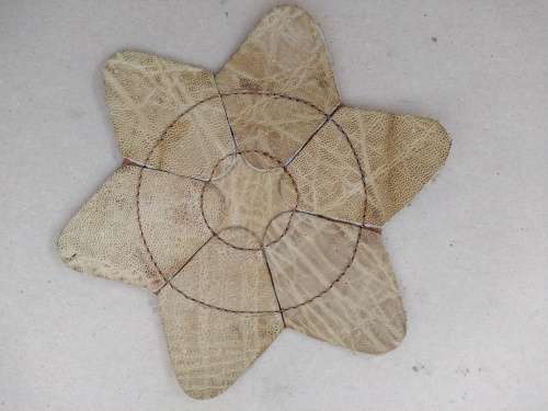 Vintage! Genuine Leather - Star Shaped - Set Of 6 Coasters