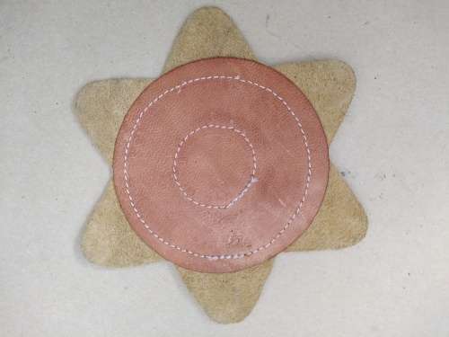 Vintage! Genuine Leather - Star Shaped - Set Of 6 Coasters