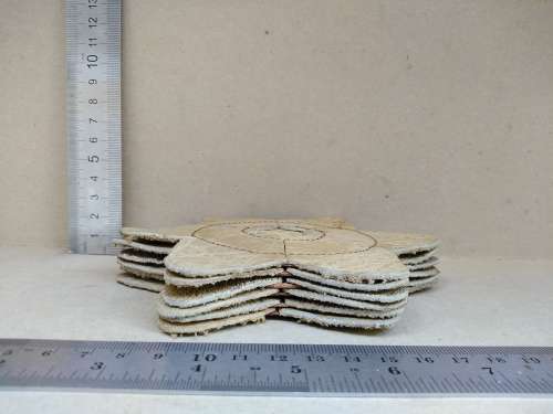 Vintage! Genuine Leather - Star Shaped - Set Of 6 Coasters