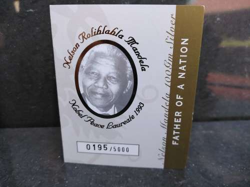 Mint Of Norway - .999 Silver -  Proof 100gr - Mandela - Father Of The Nation Medal