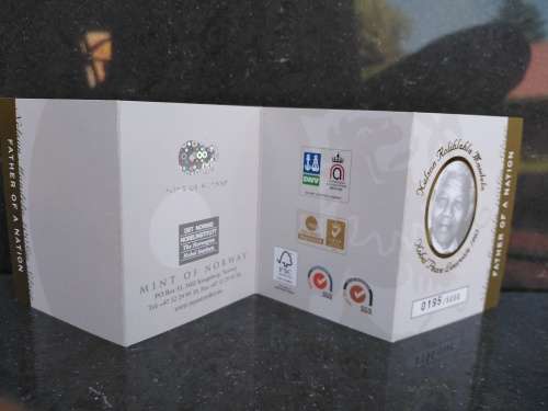 Mint Of Norway - .999 Silver -  Proof 100gr - Mandela - Father Of The Nation Medal