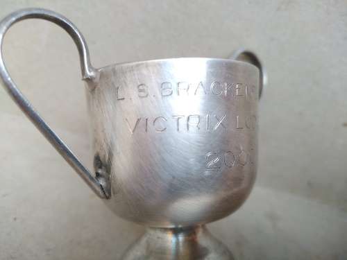 Vintage! Silver Alloy? - Miniature Trophy Cup - Overall Champion