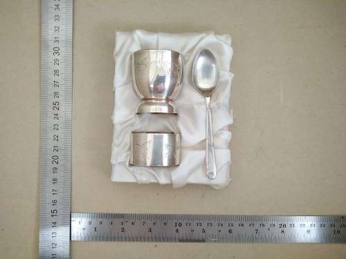 Vintage! - Angora England - Silver Plated - Baby Gift Set