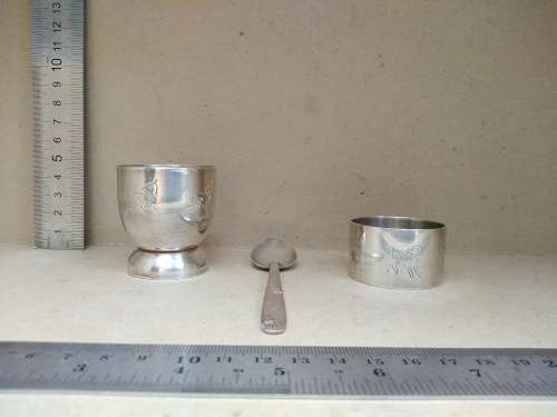 Vintage! - Angora England - Silver Plated - Baby Gift Set