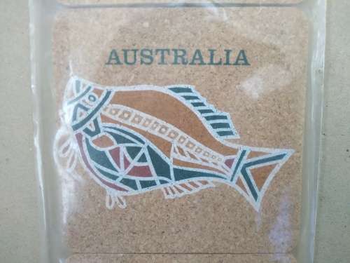 Vintage! - Set Of Six - Australian Souvenir Cork Drinking Coasters