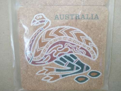 Vintage! - Set Of Six - Australian Souvenir Cork Drinking Coasters