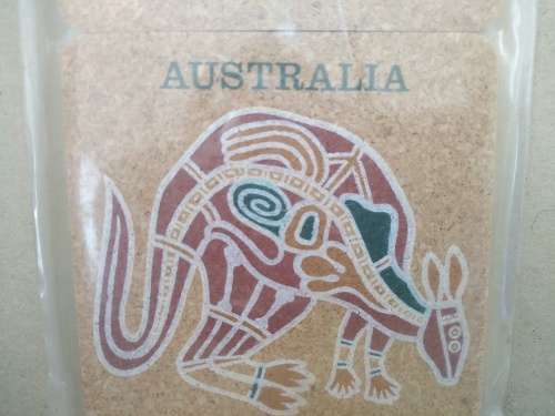 Vintage! - Set Of Six - Australian Souvenir Cork Drinking Coasters
