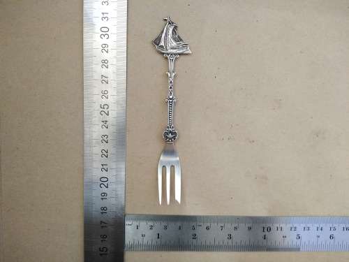 Vintage! - Dutch - Holland America Line Set  - Silver Plated - Set Of 6 Dessert Spoons And Forks