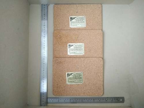 Vintage! Set Of 3 `Hot-Plaque` - Scenic - Cork Backed - Hot Pads / Wall Plaques