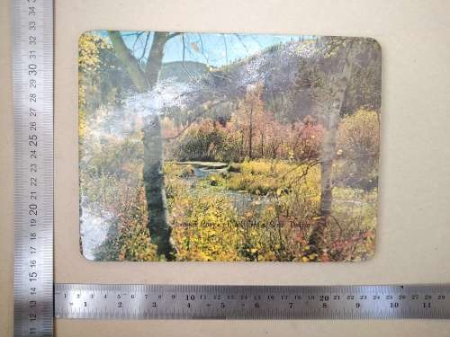 Vintage! Set Of 3 `Hot-Plaque` - Scenic - Cork Backed - Hot Pads / Wall Plaques