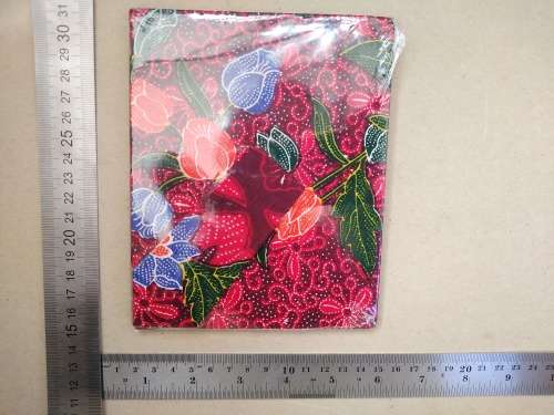 Vintage! Malaysia And Singapore - Souvenir Batik Fabric Photo Frame